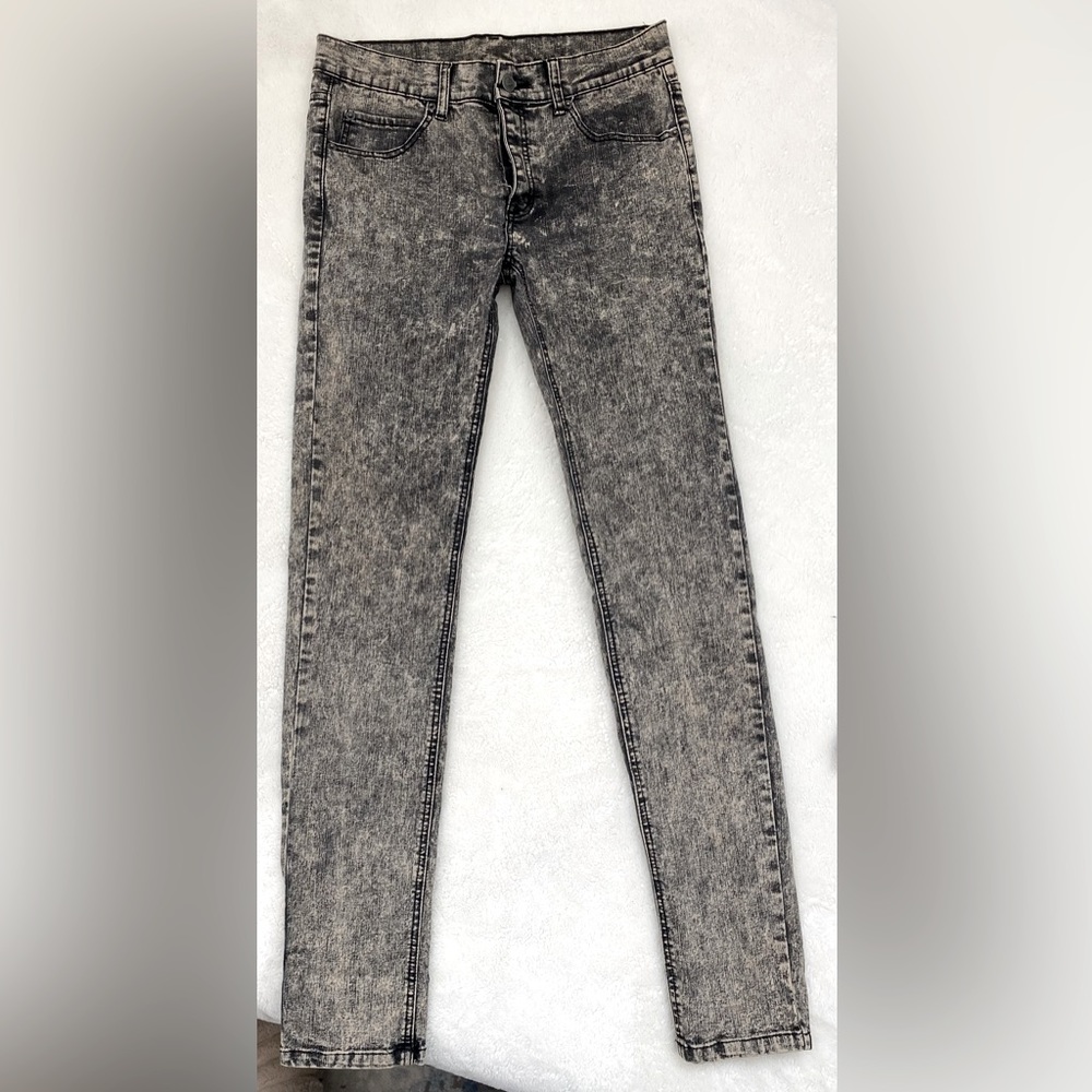 Black Acid Wash Jeans